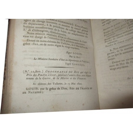 Bulletin des lois du Royaume de France 1822, T14 - Restauration, Charles X, Louis XVIII, législation, lois 1822, manuels Droit,