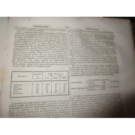 Chemins de fer, en 1840 - Encyclopédie catholique, Abbé Glaire et Le Wash, 1841, Tome 8  - trains, industrie XIXe siècle