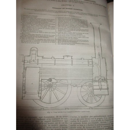 Chemins de fer, en 1840 - Encyclopédie catholique, Abbé Glaire et Le Wash, 1841, Tome 8  - trains, industrie XIXe siècle