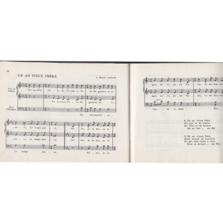 Vents de chez nous, Jean Riondet et Pierre Amiot, 1954 - jeunesse, partitions