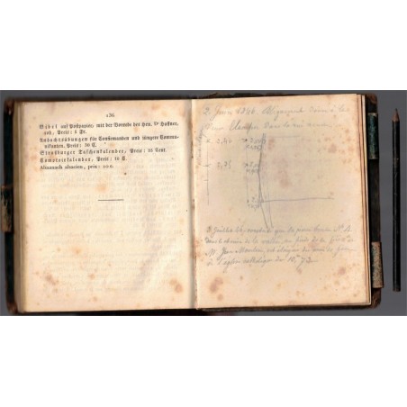 1845, Cubage des arbres d'après le système métrique, Dannbach Strasbourg - arbres, manuscrit, alsatiques, généalogie, Barr,