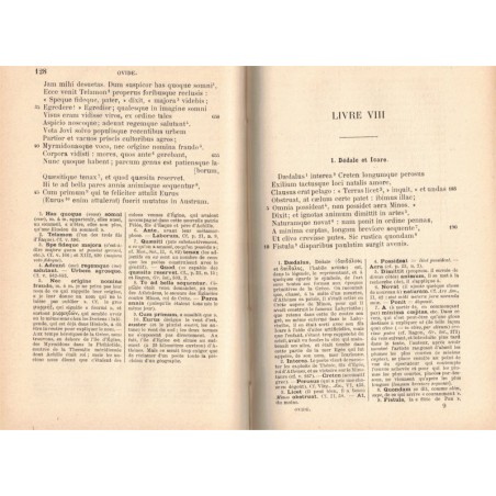 Ovide, choix de Métamorphoses, Abbé Lechatellier, 1900 - manuels latin, littérature latine, mythologie romaine, Rome antique,