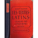 Les textes latins, classe de cinquième, Albert Bazouin, 1933 - manuels latin, littérature latine,