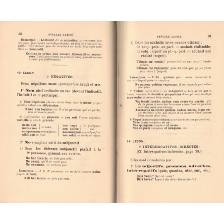 Précis de syntaxe latine, Alfred Lerouge, 1905 -  manuels latin