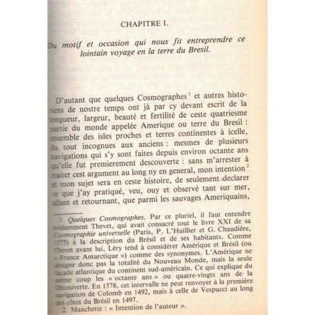 Brésil - Histoire d'un voyage faict en la terre du Brésil, Jean de Léry, 1999- XVIe siècle, indiens d'Amazonie, ethnologie,