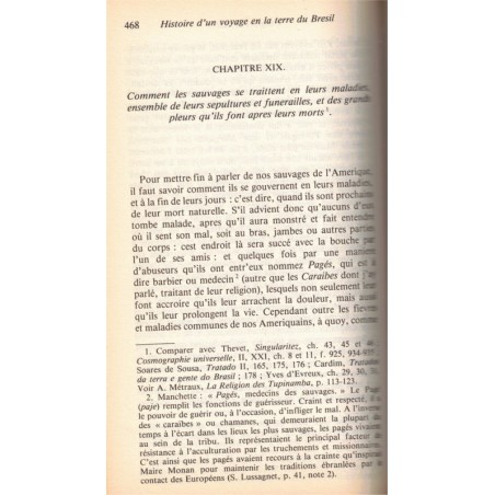 Brésil - Histoire d'un voyage faict en la terre du Brésil, Jean de Léry, 1999- XVIe siècle, indiens d'Amazonie, ethnologie,