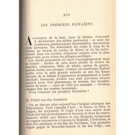 Hawaï, îles de rêve, Jacques Chegaray, 1957 - dédicacé à Raymond Surleau Pondichéry, Etats-Unis, îles du Pacifique, tourisme,