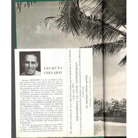 Hawaï, îles de rêve, Jacques Chegaray, 1957 - dédicacé à Raymond Surleau Pondichéry, Etats-Unis, îles du Pacifique, tourisme,