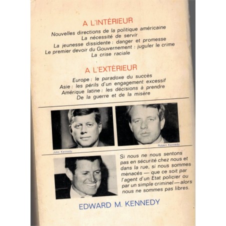 Demain l'Amérique, décisions pour une décennie, Edward Kennedy, 1968 - politique américaine, Etats-Unis,