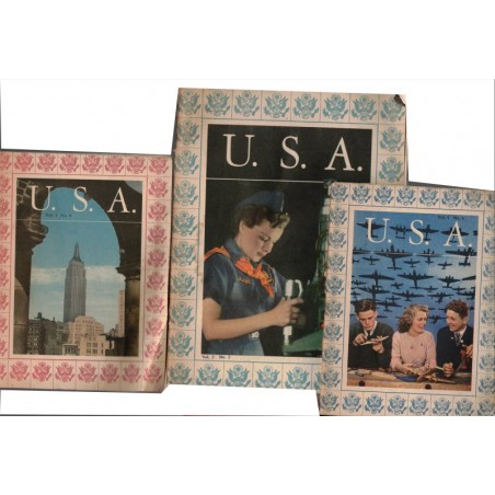 Rare! Propagande Armée USA en 1944, 3 livrets  - Amérique 1944, 2e guerre mondiale, histoire Amérique, militaire, Etats-Unis,