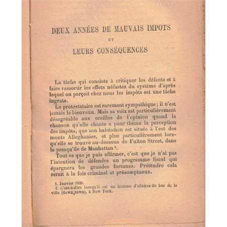 Les Etats-Unis et les grands problèmes financiers, Otto Kahn, 1922 - politique américaine, économie américaine, Etats-Unis,