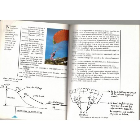 Parapente, apprendre, comprendre, Eric Escoffier, Christophe Vaillant, 1990 - sport aérien, parachutisme, voler, sports,