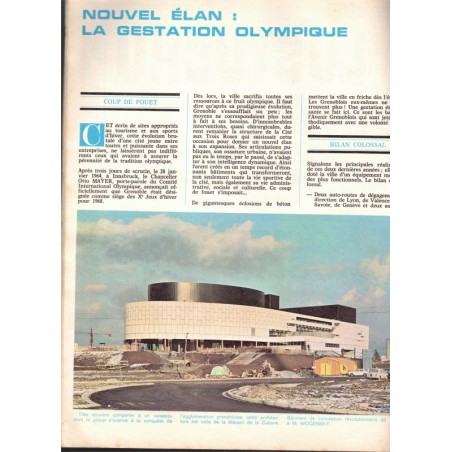 Grenoble 68, spécial Jeux Olympiques 68 - sports d'hiver, Grenoble, ski, sports d'hiver, Isère,