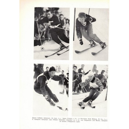 Le ski et les sports d'hiver, Serge Lang, encyclopédie des sports 1960 -  Jeux Olympiques, ski, patinage, hockey sur glace,