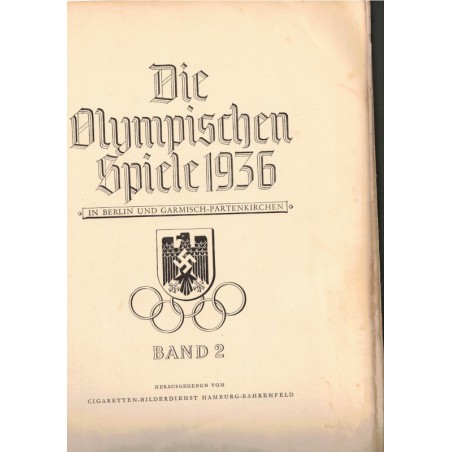 1936 Jeux Olympiques Berlin - Olympia 36 Die Olympischen Spiele in Berlin, T2 - propagande nazisme, sport, vignettes,