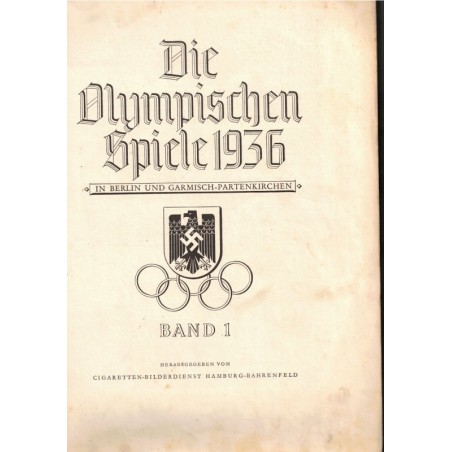 1936 Jeux Olympiques Berlin - Olympia 36 Die Olympischen Spiele in Berlin T1 - propagande nazisme, sport, vignettes,
