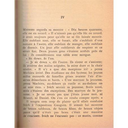 Les chemins de la liberté, T1 L'âge de raison, Jean-Paul Sartre, 1965 -