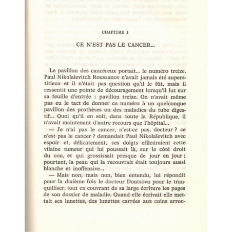 Le pavillon des cancéreux, Alexandre Soljenitsyne, 1977 - U.R.S.S.
