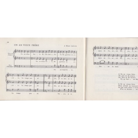 Vents de chez nous, Jean Riondet et Pierre Amiot, 1954 - jeunesse, chants, partitions