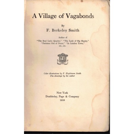 A village of vagabonds, Frank Berkeley Smith, 1910 - english litterature,