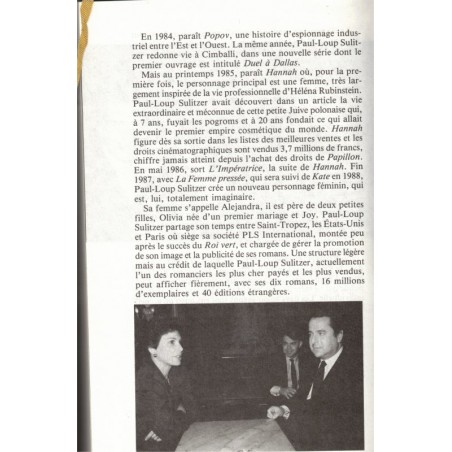 Kate, Paul-Loup Sulitzer, 1989 - magnat de la presse, roman d'amour