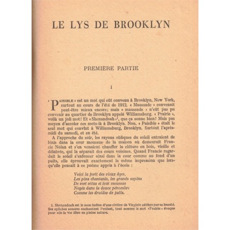 Le lys de Brooklyn, Betty Smith, 1947 - New York en 1900, jeune fille pauvre,