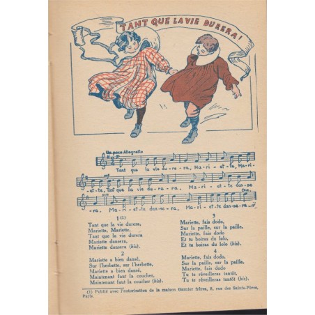 Chants français, Bonnafous, les livres roses pour la jeunesse, 1941 - comptines