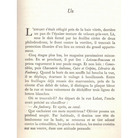 Trois sucettes à la menthe, Robert Sabatier, 1972 - Paris des années 1930,