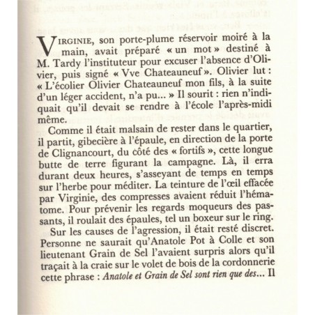 David et Olivier, Robert Sabatier, 1986 - Paris années 1930, amitiés enfantines,