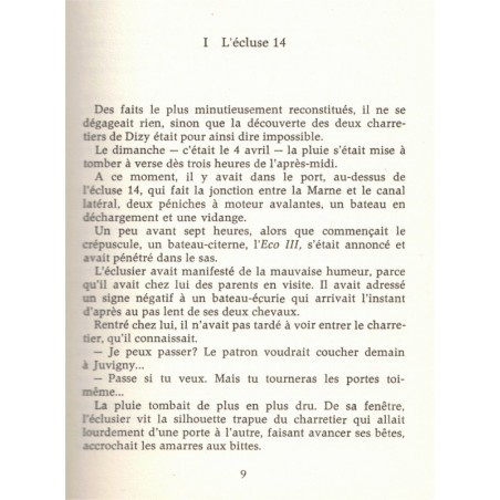 Le Charretier de la Providence, La Tête d'un Homme, Georges Simenon, 1970 - Commissaire Maigret, éclusiers, rouge Rencontre,