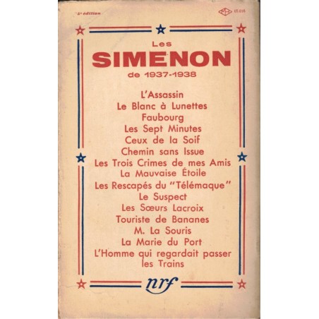 La mauvaise étoile, Georges Simenon, 1938 - nouvelles, mauvaise destinée,