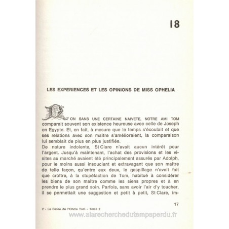 La case de l'Oncle Tom, tome 2, Harriet Beecher Stowe, 1967 -  Vieux Sud, Etats-Unis, esclavagisme, collection du XXe siècle,