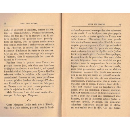 Voici ton maître, Marcel Prévost, 1930 - roman d'amour,