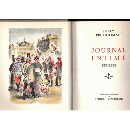 Journal Intime, Sully Prudhomme, 1964, Collection des Prix Nobel de Littérature, poésie, poètes XIXe siècle,