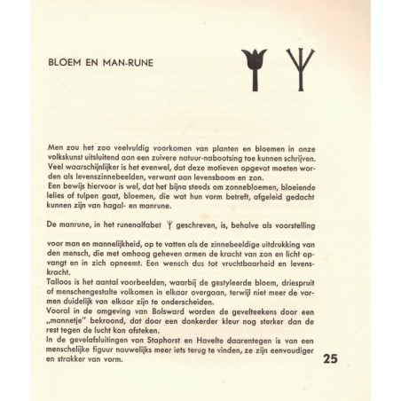 ésotérisme Runes scandinaves art populaire néerlandais - Zinnebeelden in Nederland, Van Heemskerck 1942 - ésotérisme, Pays-Bas