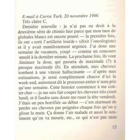 Avant de vous dire adieu, Ruth Picardie, 1999 - cancer du sein, témoignage,