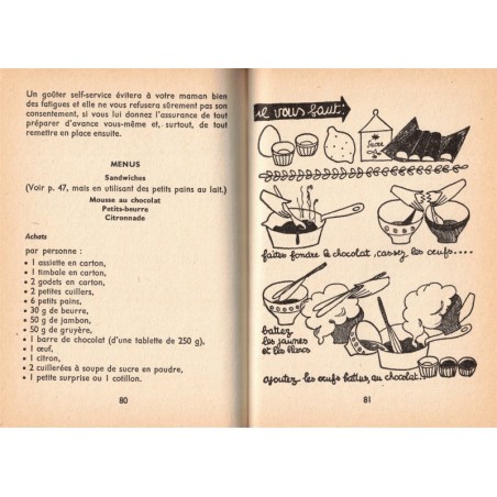 La cuisine des gourmands, Madeleine King, 1958 - recettes, cuisine enfants, éducatif, dédicacé,