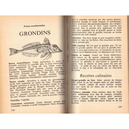 La pêche en mer et au bord de la mer, Michel Duborgel, 1972 - pêche, recettes, cuisine poisson, poissons,