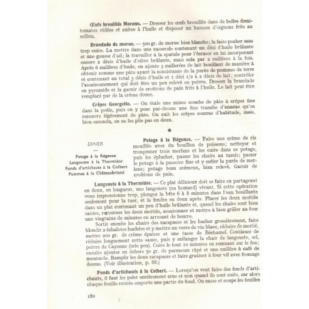 Les menus détaillés de la ménagère, Henri-Paul Pellaprat, 1951 - recettes, cuisine traditionnelle, cuisine fêtes, desserts,