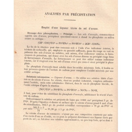 Analyse chimique quantitative à l'aide de liqueurs titrées, Caron et Raquet, 1934 - chimie, manuels universitaires,