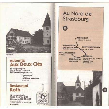 Guide de la tarte flambée 84, Est Télé Flash, 1984  - restaurants, cuisine alsacienne, tourisme Alsace, cuisine régionale,