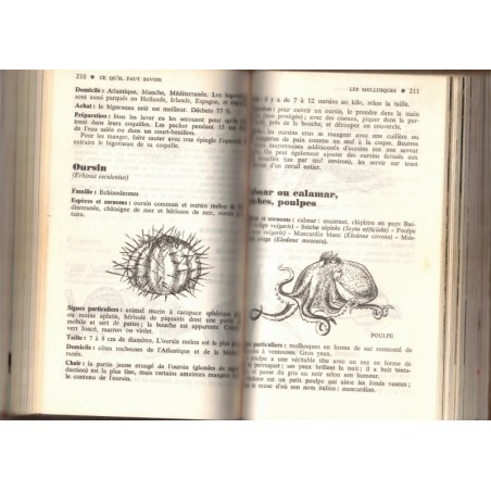 Le guide Marabout du poisson des crustacés et des mollusques, Marabout Service, 1967 - recettes, cuisine poisson, poissons,