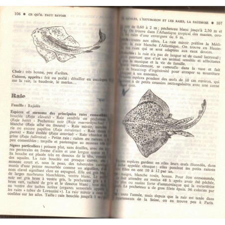 Le guide Marabout du poisson des crustacés et des mollusques, Marabout Service, 1967 - recettes, cuisine poisson, poissons,
