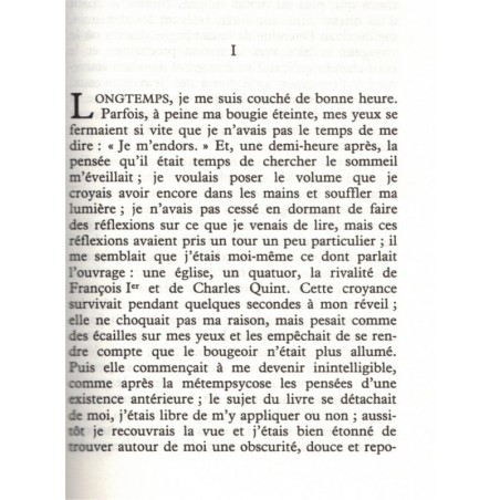 Du côté de chez Swann, T1, A la Recherche du Temps Perdu, Marcel Proust, 1989 - littérature française, souvenirs,