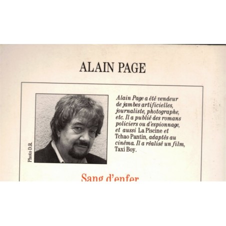 Sans d'enfer, Alain Page, 1991 - roman policier,