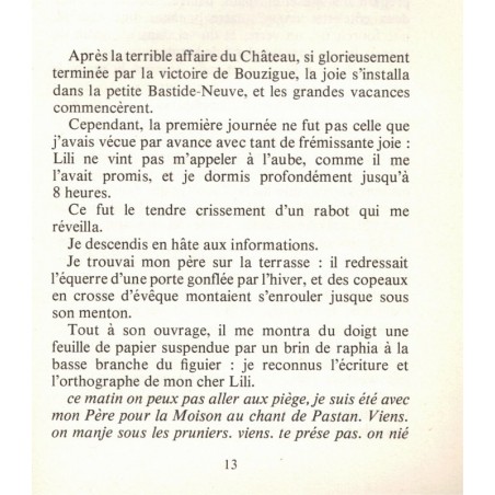 Le temps des secrets, Souvenirs d'enfance, T3, Marcel Pagnol, 1973 - autobiographie, collection Pastorelly,