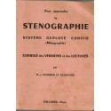 Pour apprendre la sténographie système Duployé codifié, Pommier Guaspare - secrétariat, sténographie, enseignement commercial
