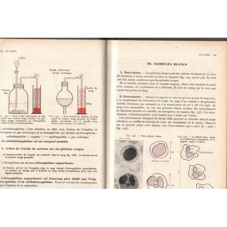 Anatomie et physiologie microbiologie et secourisme hygiène, classe 3e, Oria et Raffin, 1957 - manuels sciences naturelles,  -