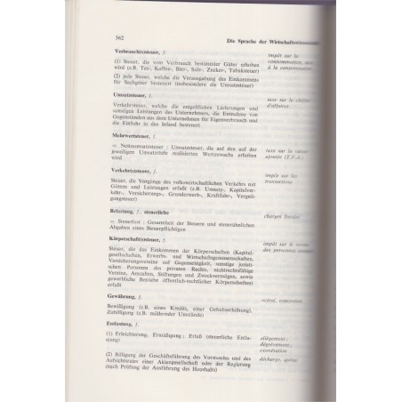 Die Sprache der Wirtschaftswissenschaft, l'allemand des sciences économiques, Jean Thomas, 1973 - université, économie
