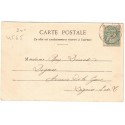 Vichy, le Casino, avec timbre type blanc 5 cts vert 1900 - carte postale 03 Allier, philatélie
